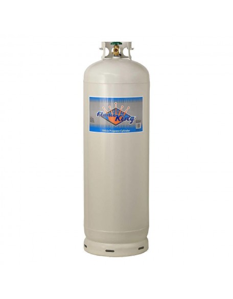 100 lb Empty Steel Propane Cylinder Tank with POL Valve Outdoor Grill