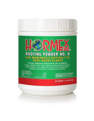 Rooting Hormone for Cuttings - Plant Propagation Rooting Powder #8 by Hormex - for Moderately Difficult to Root Plants - Fastest IBA Rooting Compound for Healthy Plants
