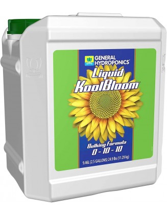 General Hydroponics Liquid KoolBloom 0-10-10, Promotes Intense Flowering, Helps Facilitate Buland Ripening in Annuals, Use in Hydroponics, Soil, and Coco Coir - Concentrate, 2.5 gal