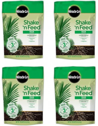Miracle-Gro Shake 'N Feed Palm Plant Food Refill Bags, Plant Fertilizer, 8 lbs. (4-Pack)