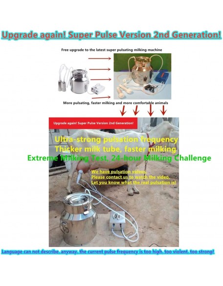 Futt 5L Single Bucket Piston Vacuum pulsation MilMachine for Sheep