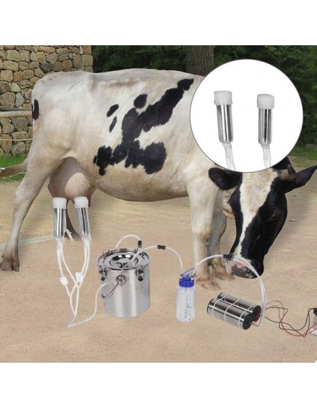 5L Electric MilMachine Portable Goat Sheep Ewes Milker Cow MilKit Impulse MilMachine for Home Small scalefarm(Cow)