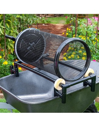 Rolling Garden Sifter with 1/2 in. Screen