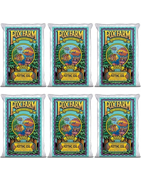 FOXFARM FX14000 Ocean Forest Indoor/Outdoor Garden Potting Soil Bags 6.3-6.8 pH, 1.5 Cubic Feet, 40 pounds for Plants (6 Pack