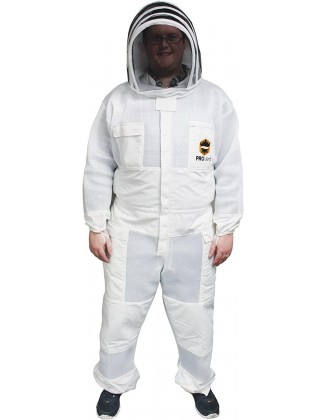 Mann Lake Provent Beekeeper Suit with Self Supporting Veil, Large