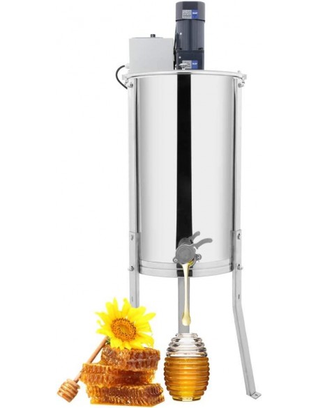 Electric 2 Frame Honey Extractor Separator,Food Grade  Steel Honeycomb Spinner Drum with Adjustable Height Stands,Beekeeping Pro Extraction Apiary CentrifuEquipment