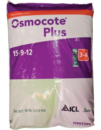 Osmocote Fertilizer 15-9-12, Slow Release 3 - 4 Months, 50lbs. Bag