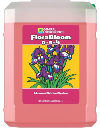 General Hydroponics FloraBloom 0-5-4 Advanced Nutrient System to Provide Nutrients for Reproductive Growth, 6 Gal