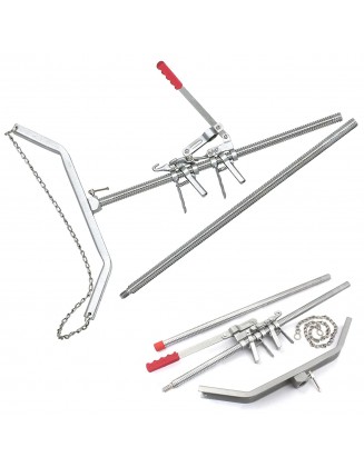 WellnessD'Light  Steel Calf Puller Calving Durable Ratchet Delivery Cattle Birthing Veterinary Instruments by WDL, Silver, 65 inches