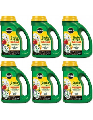Miracle-Gro Shake 'N Feed All Purpose Plant Food, Plant Fertilizer, 4.5 lbs. (6-Pack)