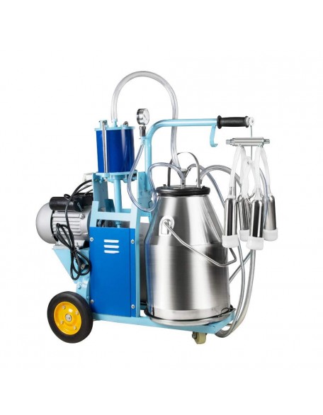 Electric MilMachine, funchic 25L Milker Machine with 304  Steel Bucket for Farm Cows 110V