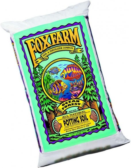 FoxFarm FX14053 Ocean Forest Plant Garden PH Adjusted 12 Quarts Potting Soil Blend Mix for Containerized Plants, 11.9 Pound Bag (8 Pack)