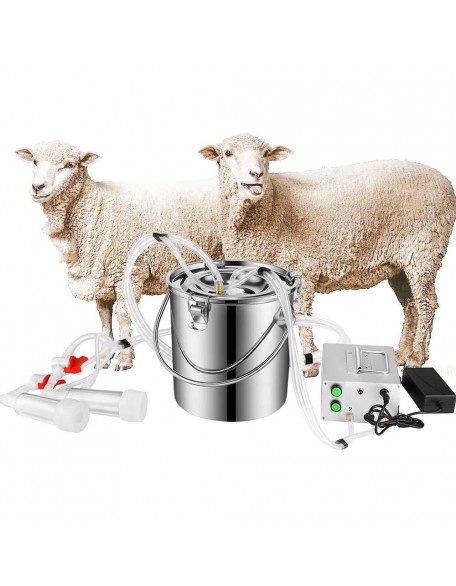 7L MilMachine for Cow Goat, S SMAUTOP MilMachine for Farms Or Daily Family Electric Vacuum Pulsation Suction Pump, Portable Automatic with Brush Milk Lining
