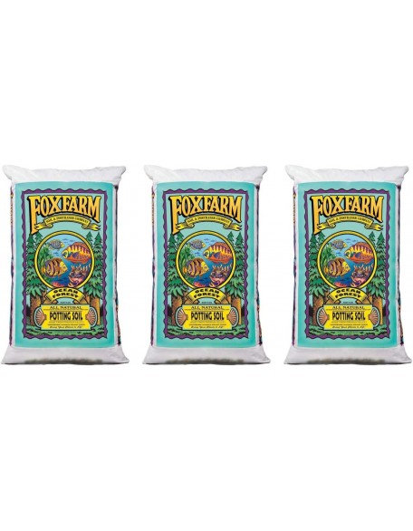 Foxfarm FX14000 Ocean Forest Indoor/Outdoor Garden Potting Soil Bags 6.3-6.8 pH, 1.5 Cubic Feet, 40 pounds for Plants (3 Pack)