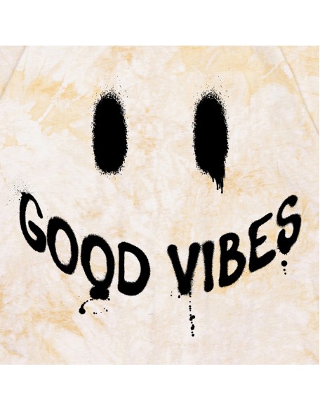 Spring/Summer Good Vibes Smiley Tie-dye T-shirt