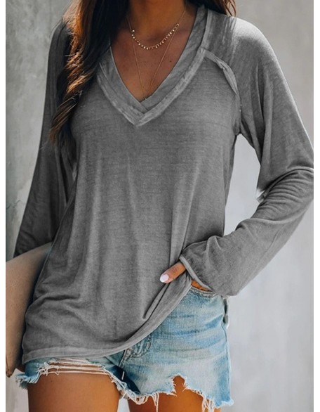 Fashion Casual Solid Color T-shirt