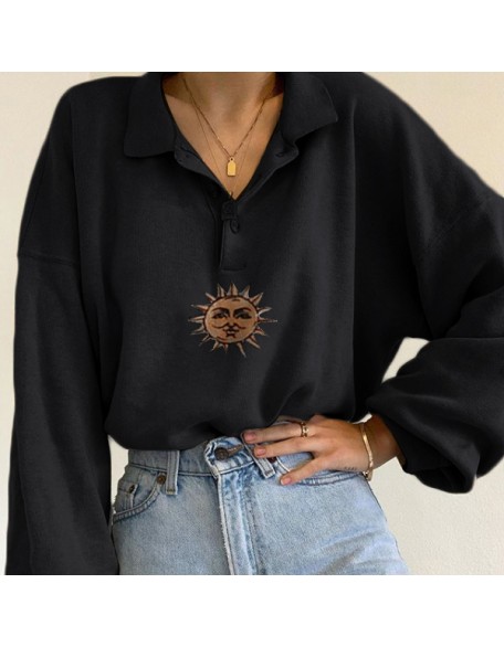 Sun Print Long Sleeve Sweatshirt