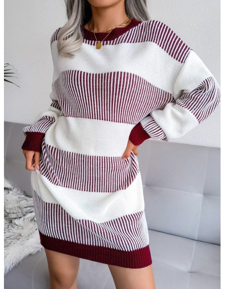Striped Casual Loosen Knit Dress